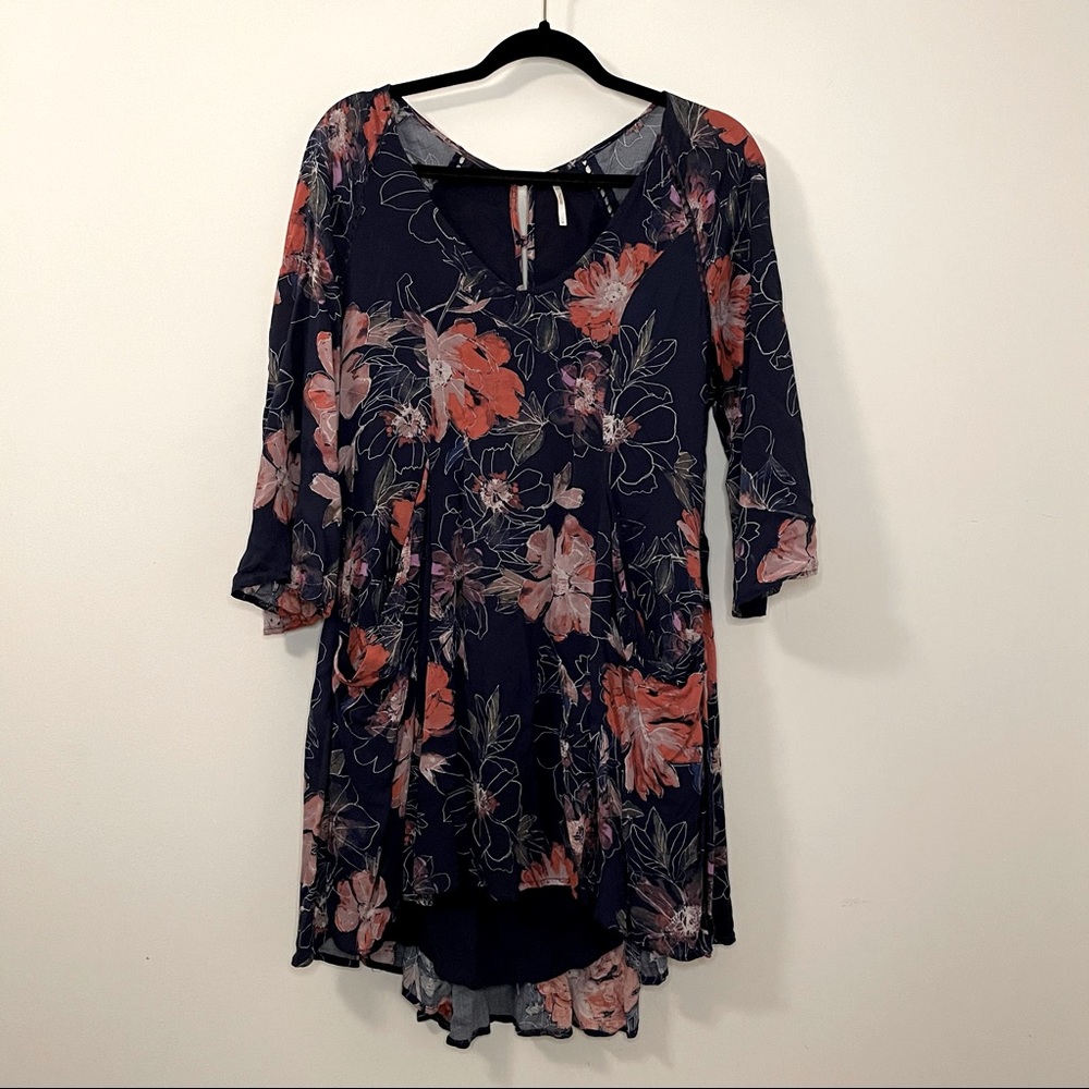 Free People Floral Flowy Dress